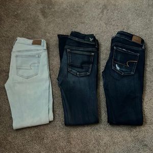 American Eagle Jeans - Size 4 - Bundle of three pairs - good condition